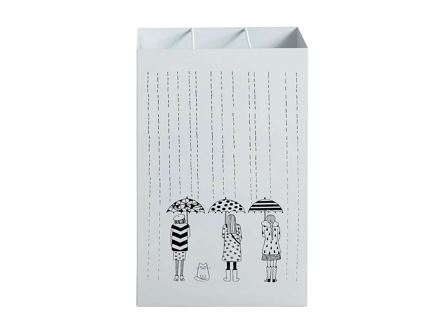 Porte-Parapluies Design "Motif" 48cm Blanc Laqué