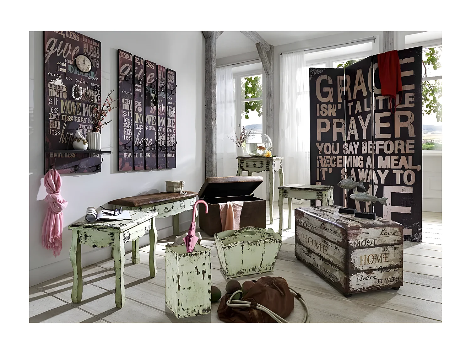 Porte-Parapluies Vintage "Bysas" 40cm Naturel