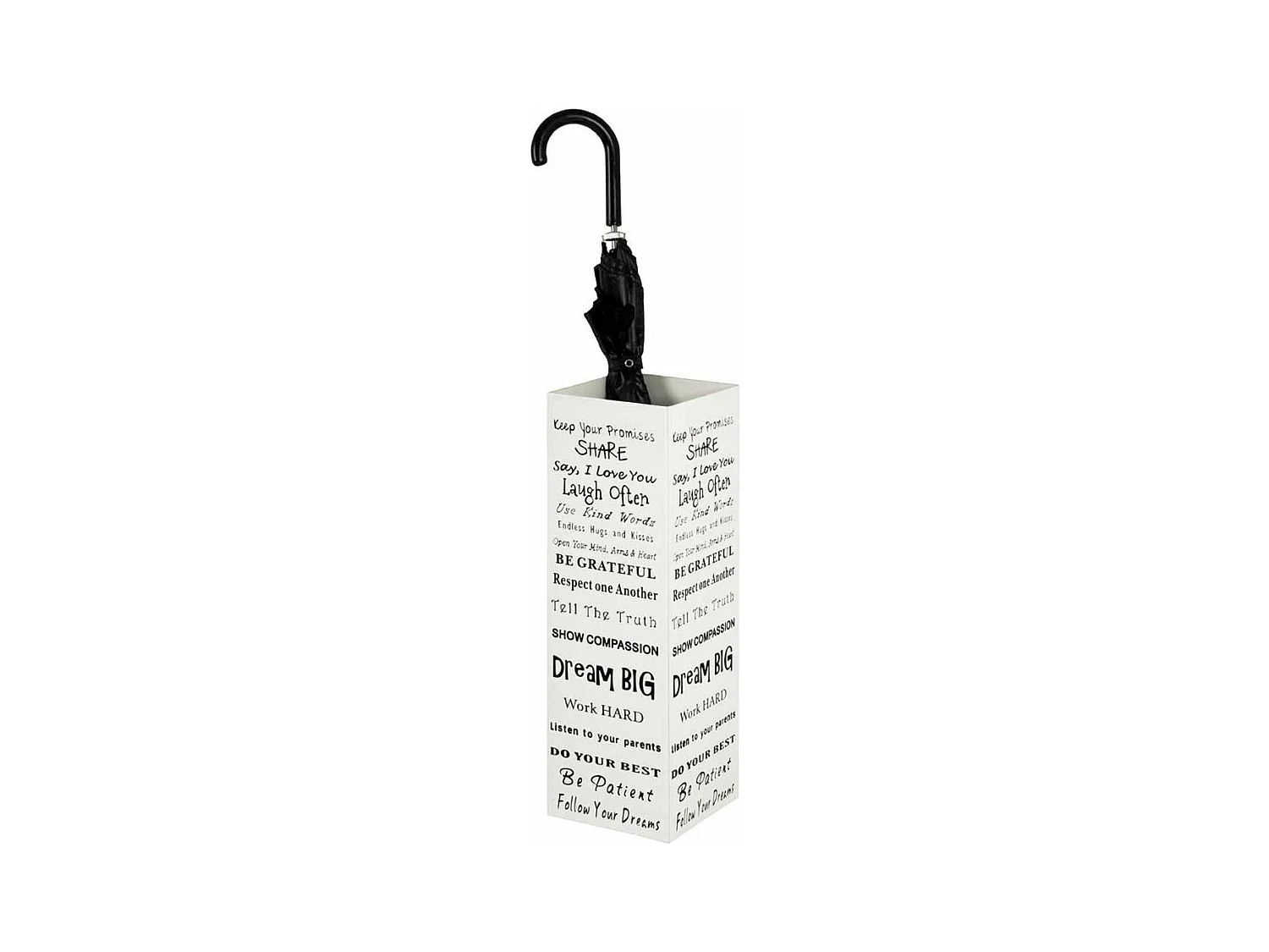 Porte-Parapluies Design "Lettrage" 48cm Blanc