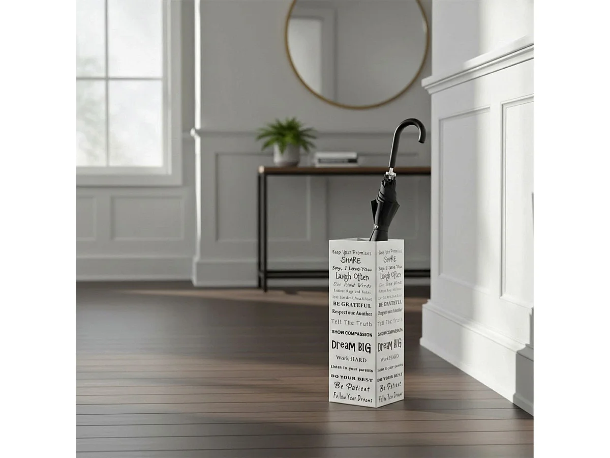 Porte-Parapluie Design "Lettrage" 48cm Blanc