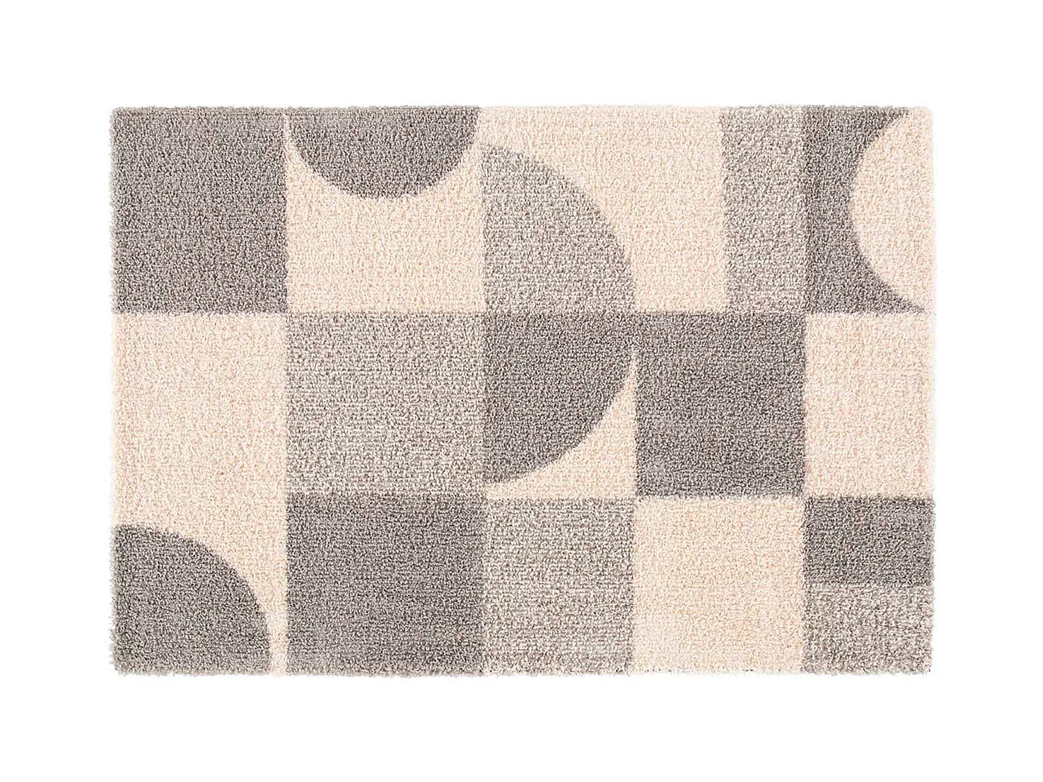 Tapis Déco "Tyler" 120x170cm Naturel & Gris