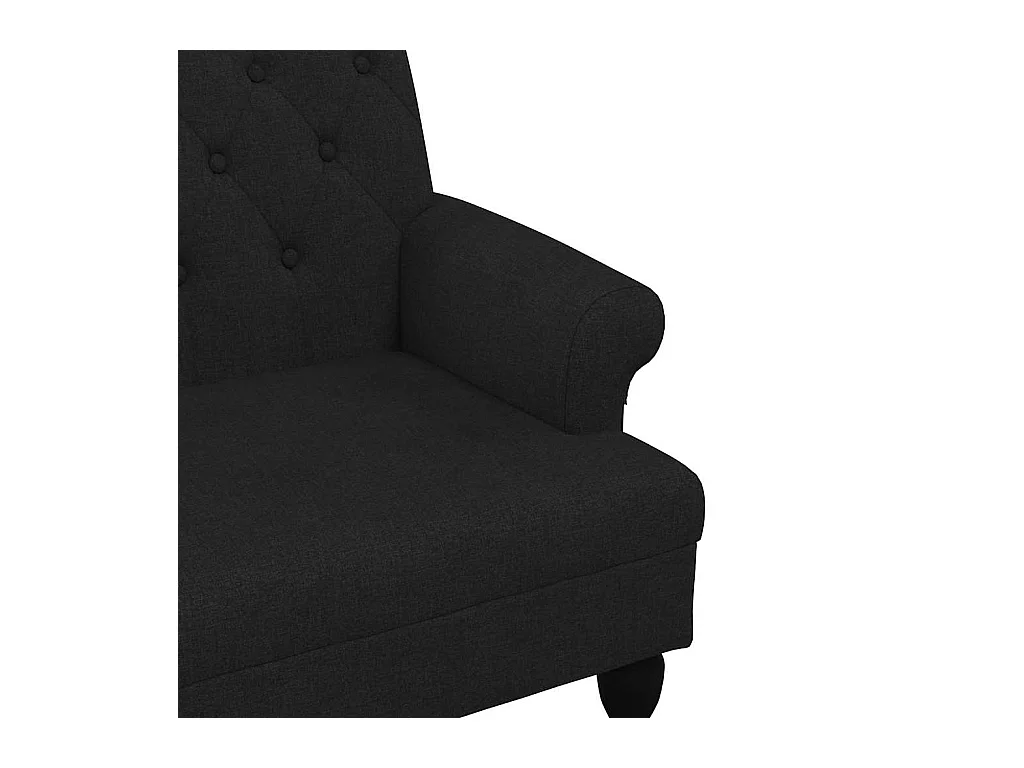 Banco com encosto preto 120x62x75,5 cm tecido