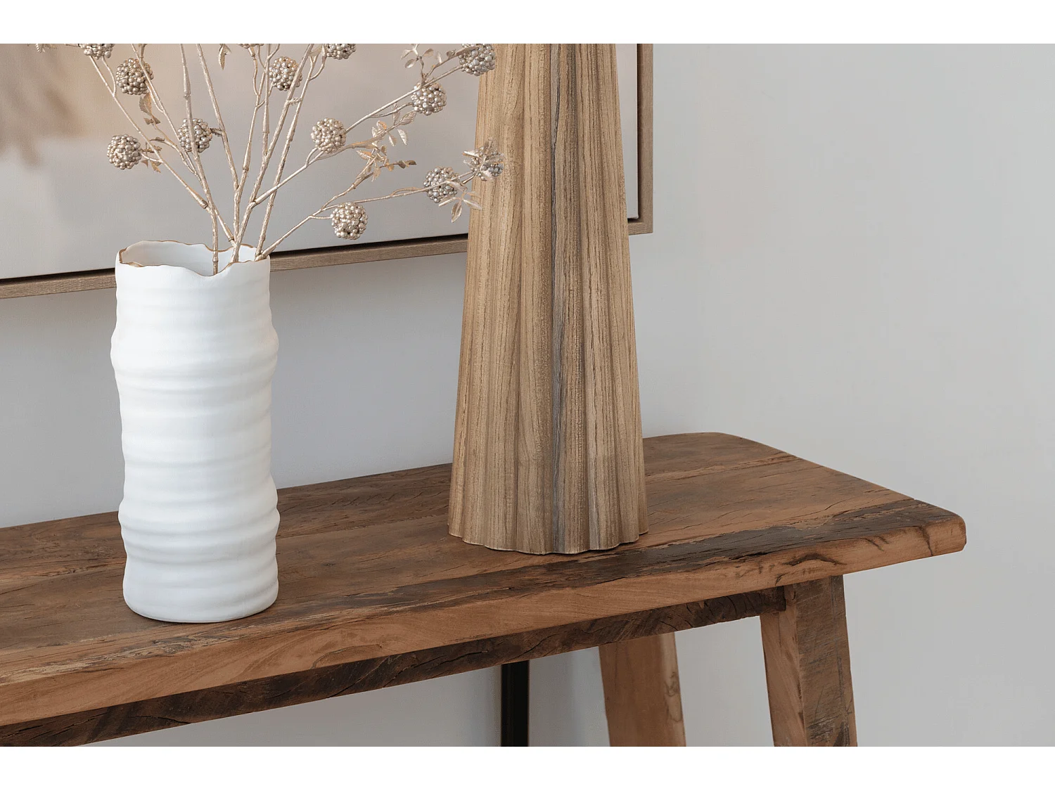 Console en Bois Recyclé "Matilda" 120cm Naturel