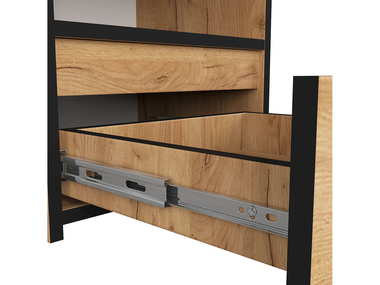 Table de chevet AKORD CL1 Chêne Craft 40 cm 1 tiroir façade Chêne Craft 1 étagère 40x35x40 cm