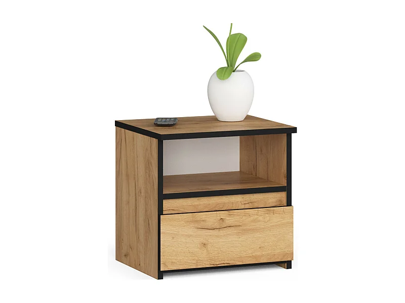 Nachtkastje CL1 met 1 Lade / AKORD Furniture Factory / Craft Eik / 40 x 40 x 35 cm