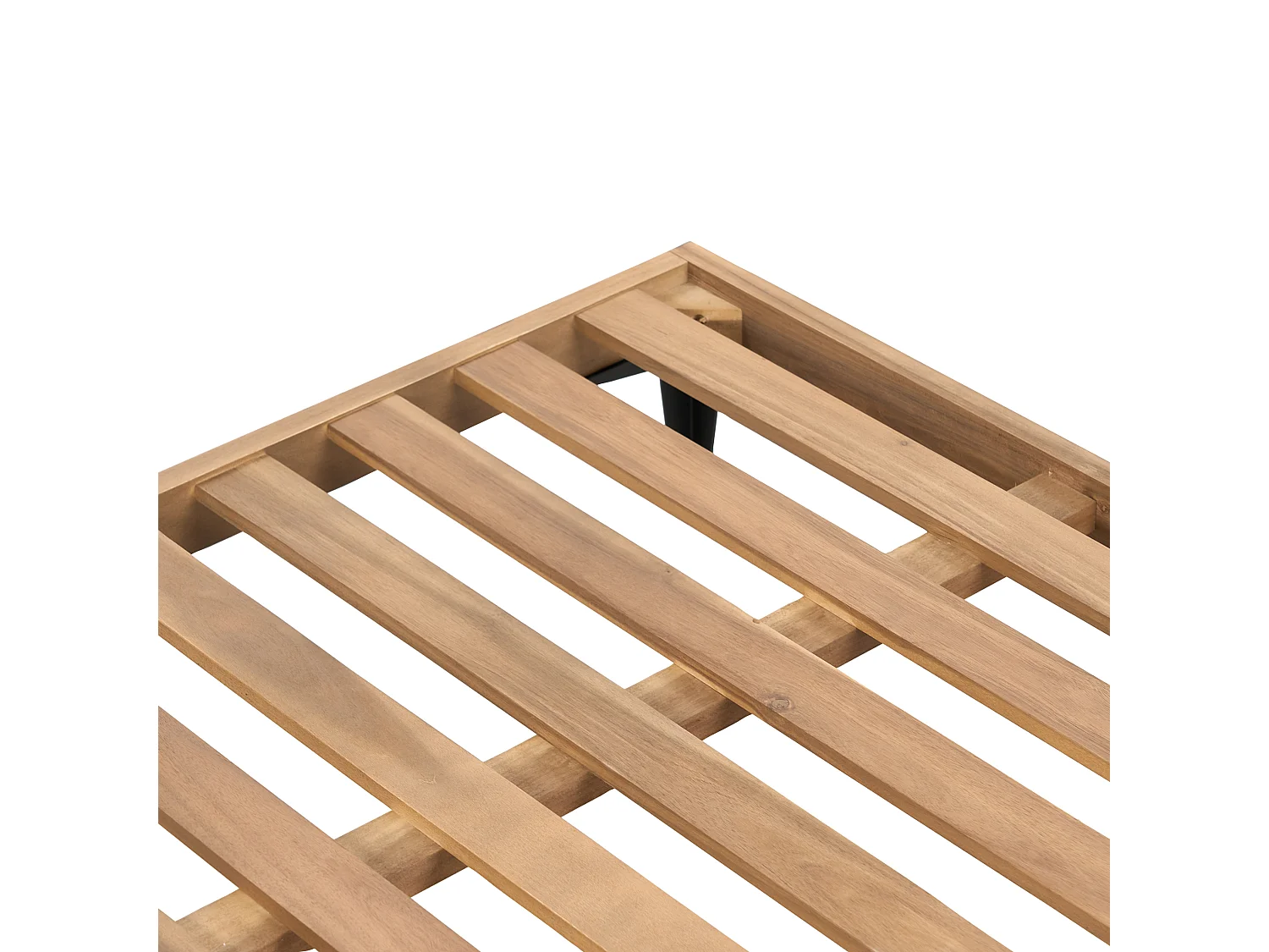 Canapé d'angle de jardin 4 places CAVEZZO Côté droite Bois d'acacia certifié Gris