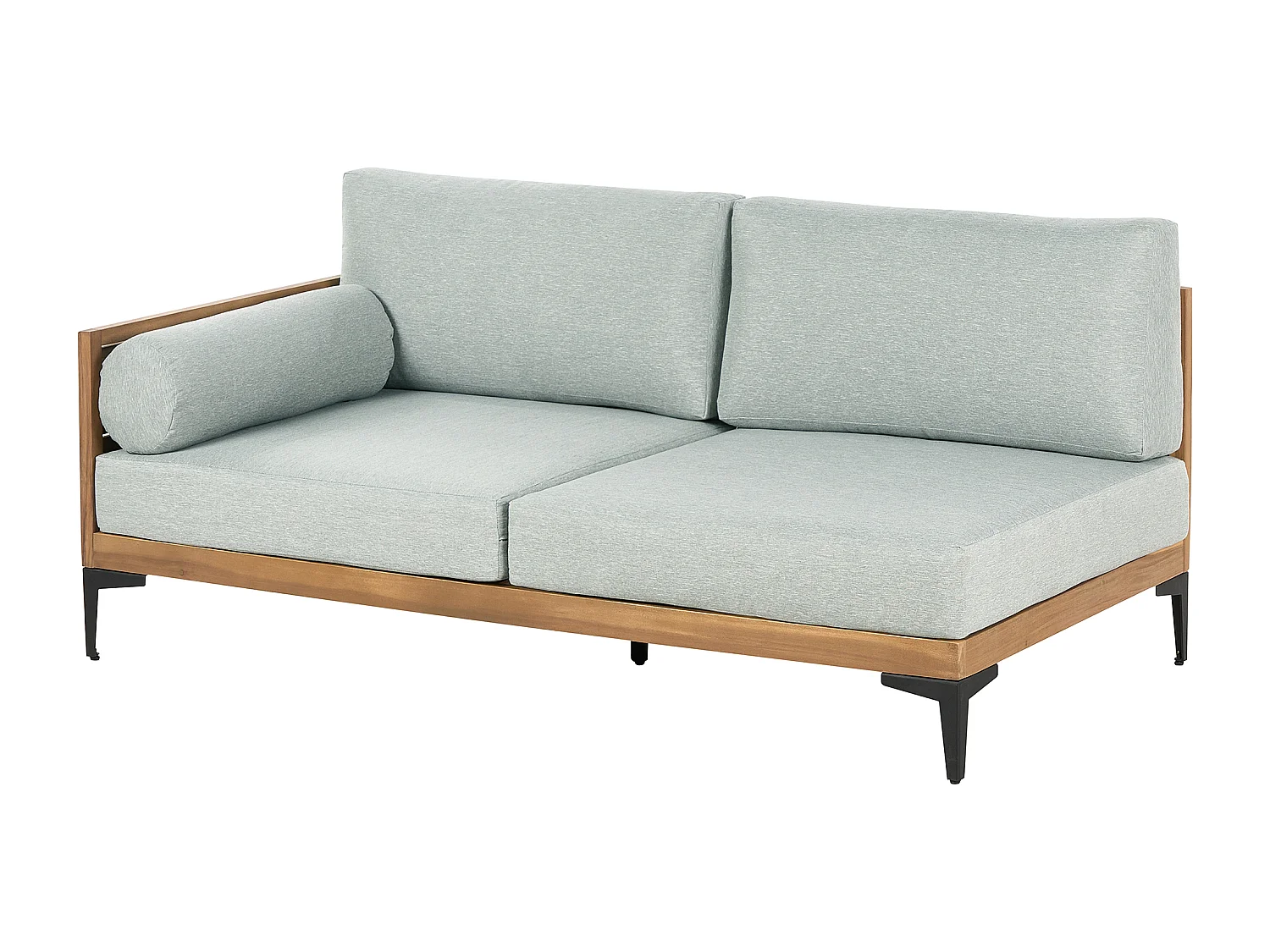 Canapé d'angle de jardin 4 places CAVEZZO Côté gauche Bois d'acacia certifié Gris