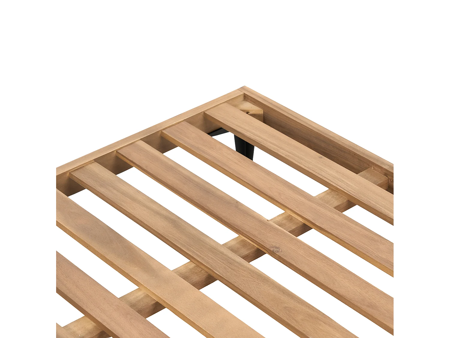 Canapé d'angle de jardin 4 places CAVEZZO Côté gauche Bois d'acacia certifié Gris