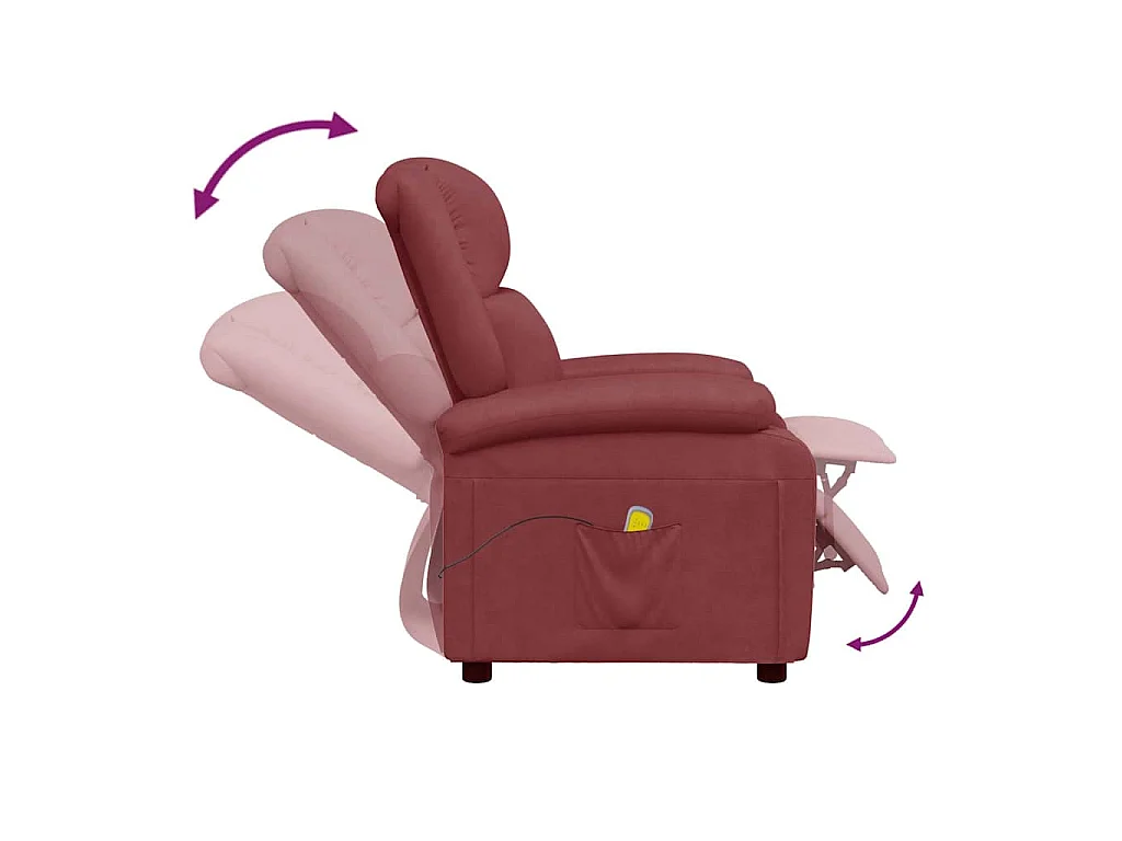 Fauteuil de massage Rouge bordeaux Similicuir