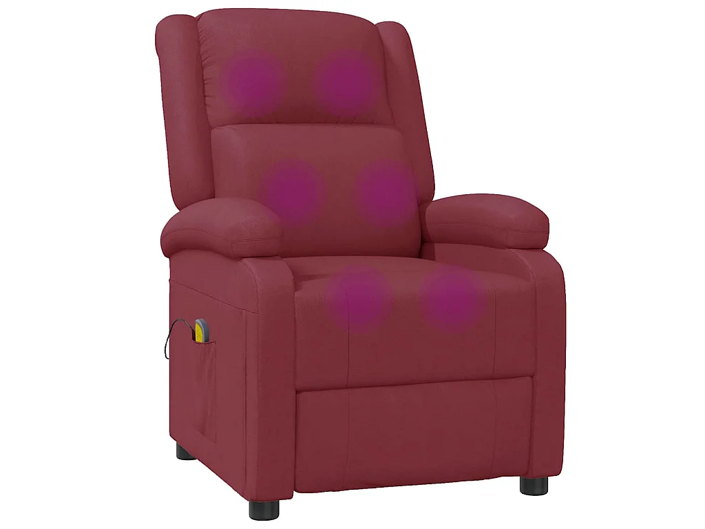 Fauteuil de massage Rouge bordeaux Similicuir
