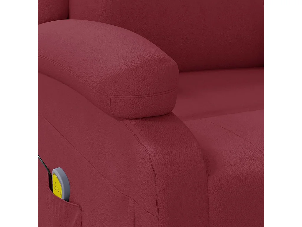 Fauteuil de massage Rouge bordeaux Similicuir