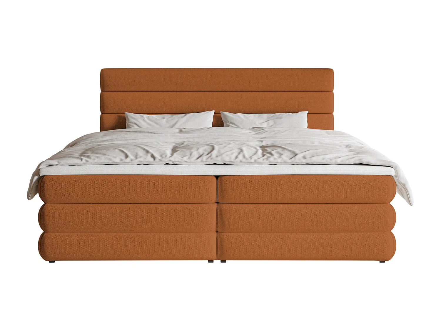 Boxspringbett mit Bettkasten - Kupferbraun - 160x200 cm - ALEGRE
