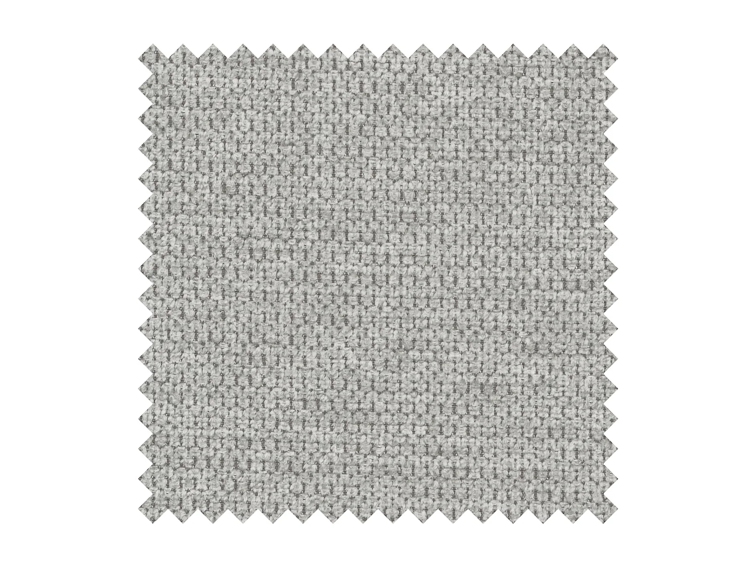 Lit continental - 160x200 cm - en tissu chenille gris clair - ALEGRE
