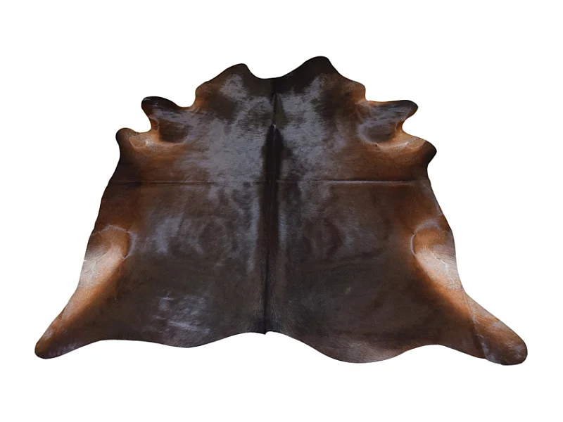 Tapis Déco "Peau de Vache" 195x230cm Marron Foncé