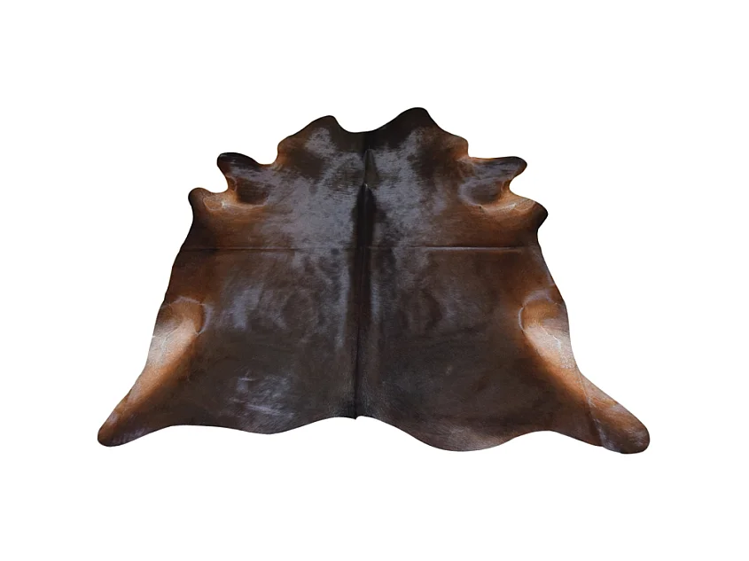 Tapis Déco "Peau de Vache" 195x230cm Marron Foncé