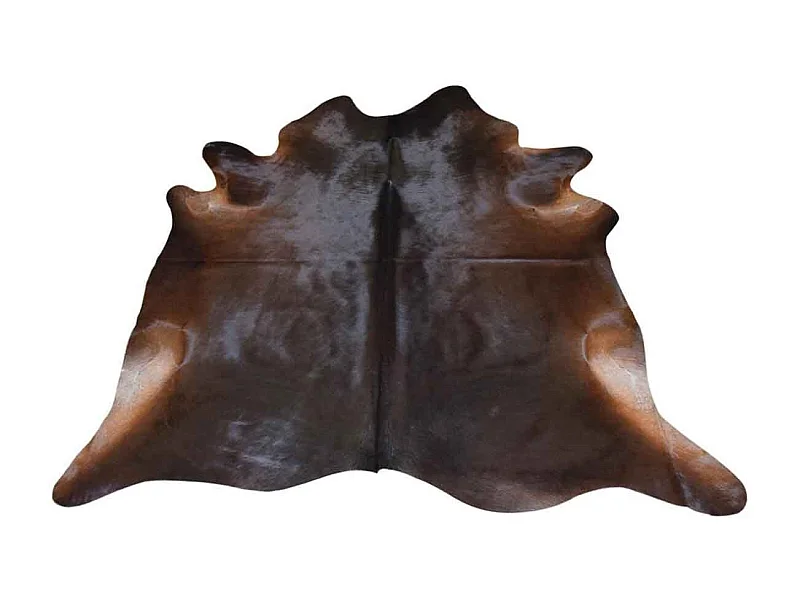 Tapis Déco "Peau de Vache" 195x230cm Marron Foncé