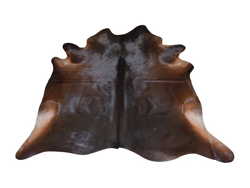 Tapis Déco "Peau de Vache" 195x230cm Marron Foncé
