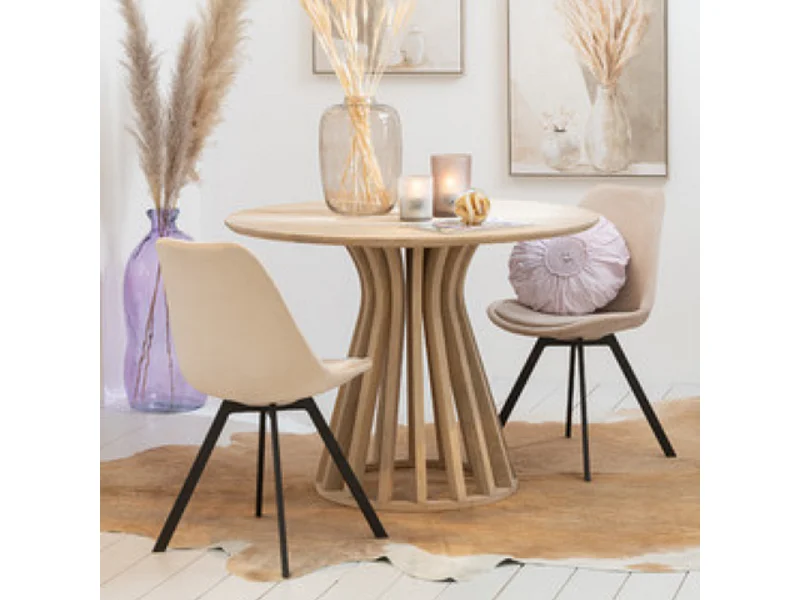 Tapis Déco "Peau de Vache" 195x230cm Beige