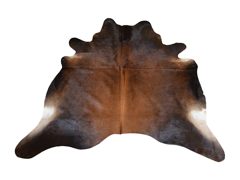 Tapis Déco "Peau de Vache" 195x230cm Marron Cognac