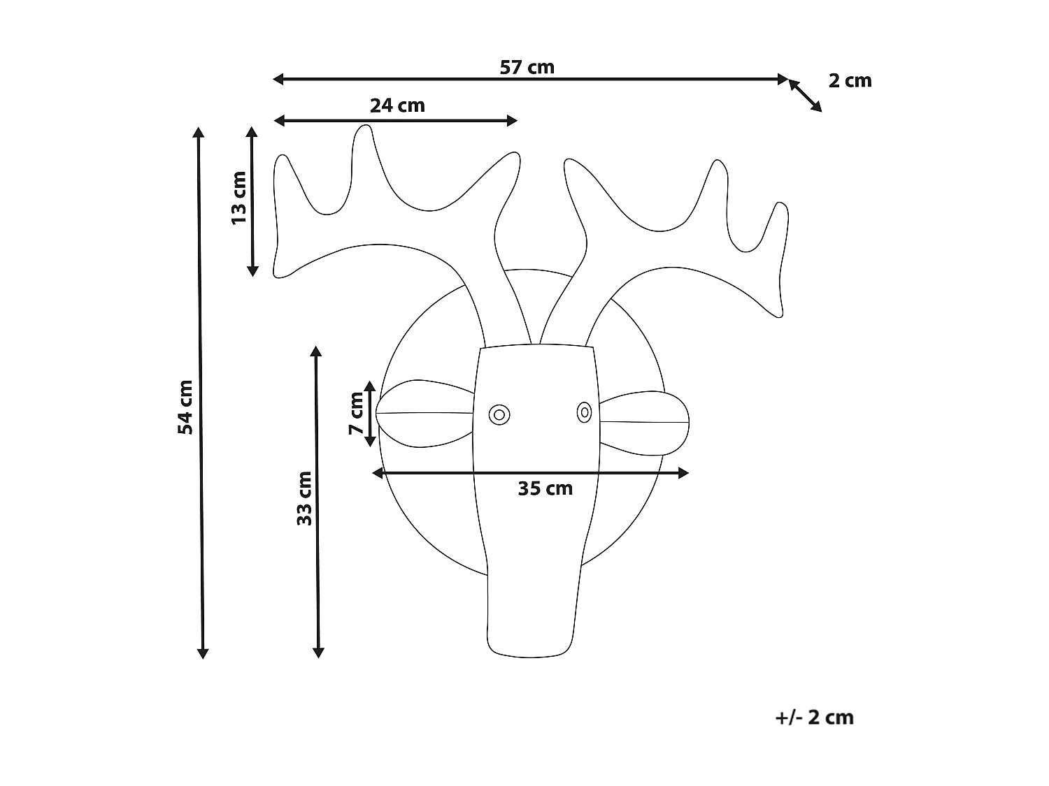 Wanddecoratie FLUORINE Metaal 54 cm Multicolor