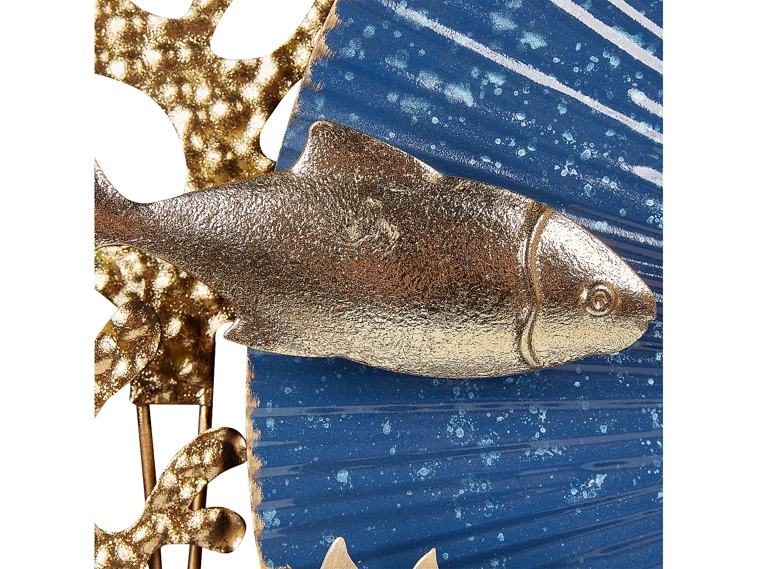 Décoration murale Poisson BARIUM Métal 48 cm Bleu