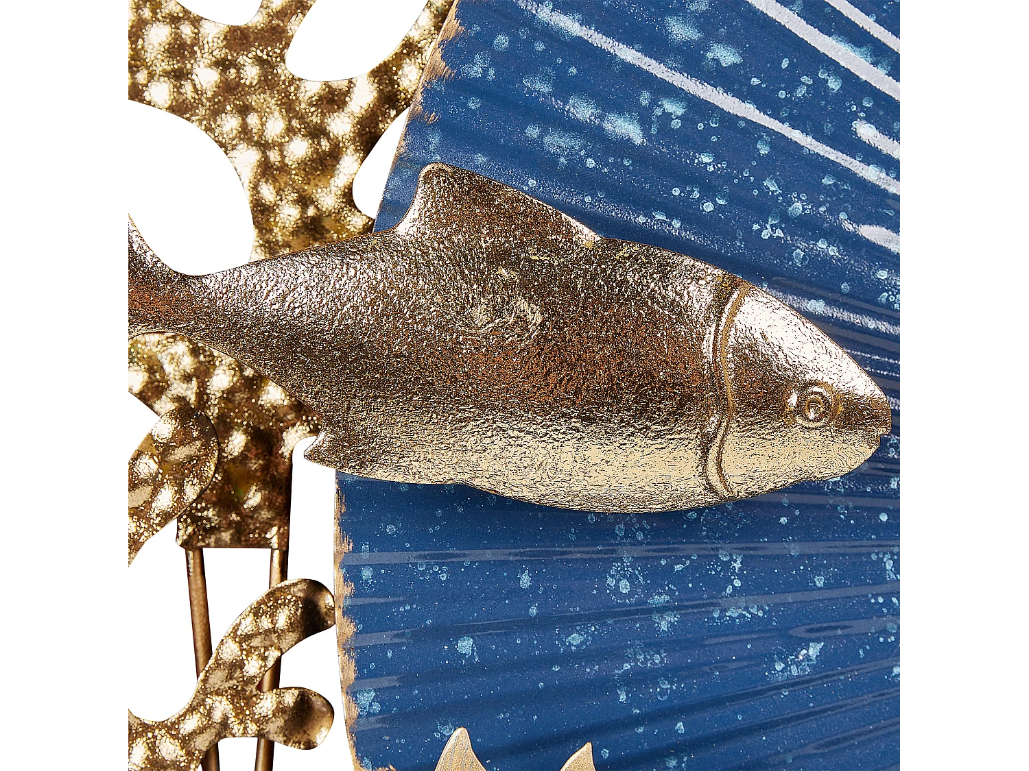 Décoration murale Poisson BARIUM Métal 48 cm Bleu