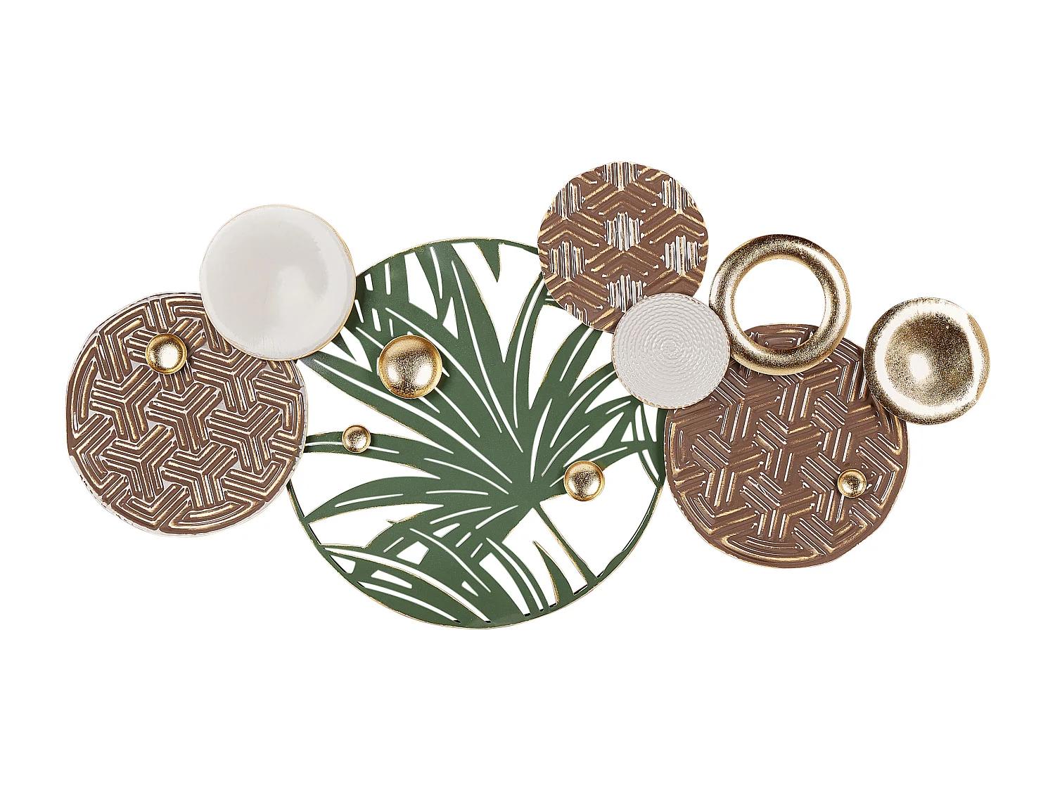 Decoración de pared Hoja KRYPTON Metal 58 cm Multicolor