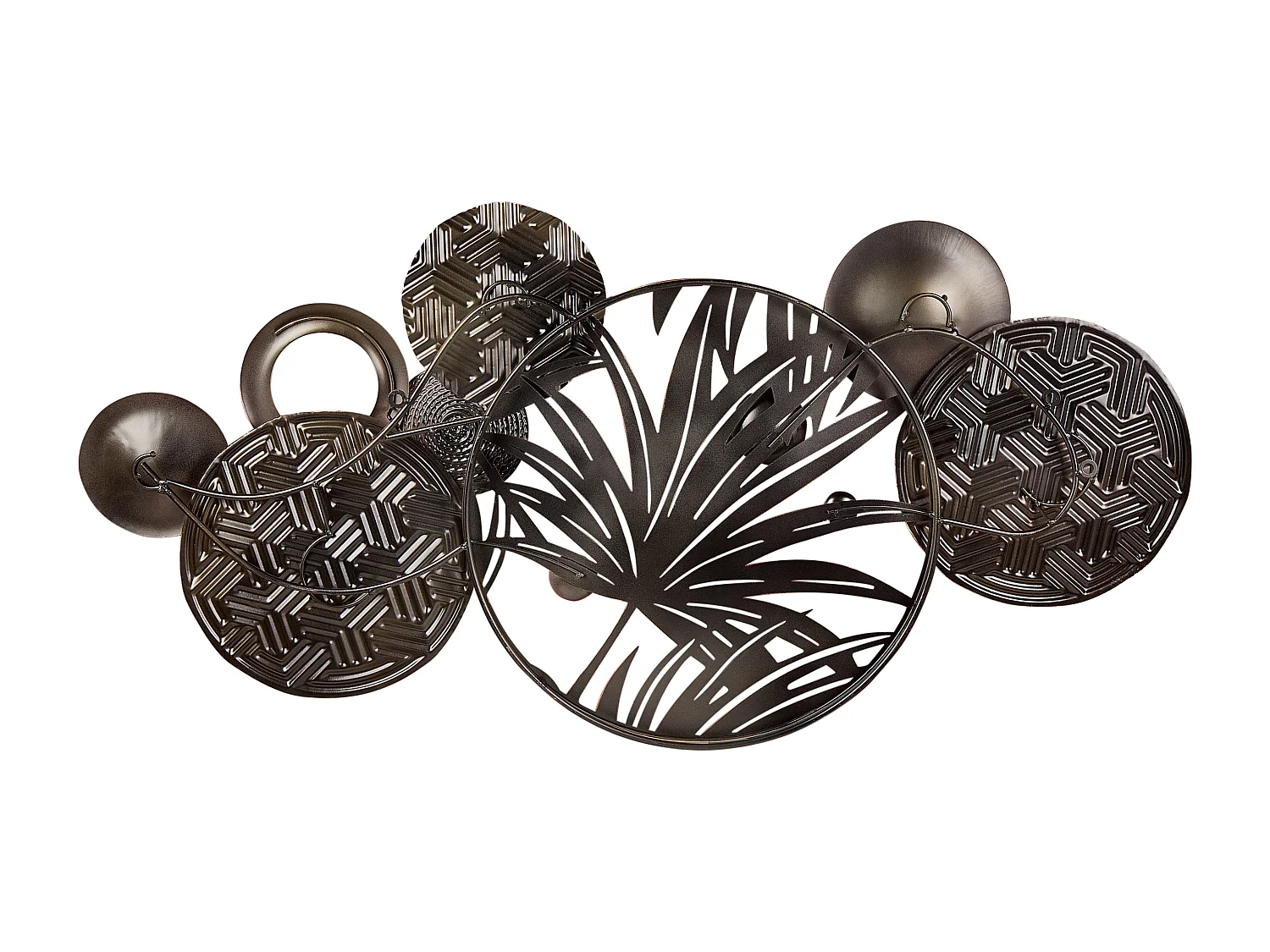 Decoración de pared Hoja KRYPTON Metal 58 cm Multicolor