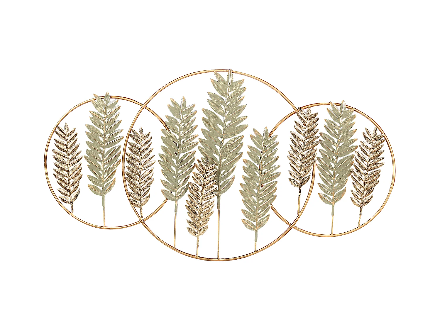 Décoration murale Feuille COPERNICIUM Métal 50 cm Doré