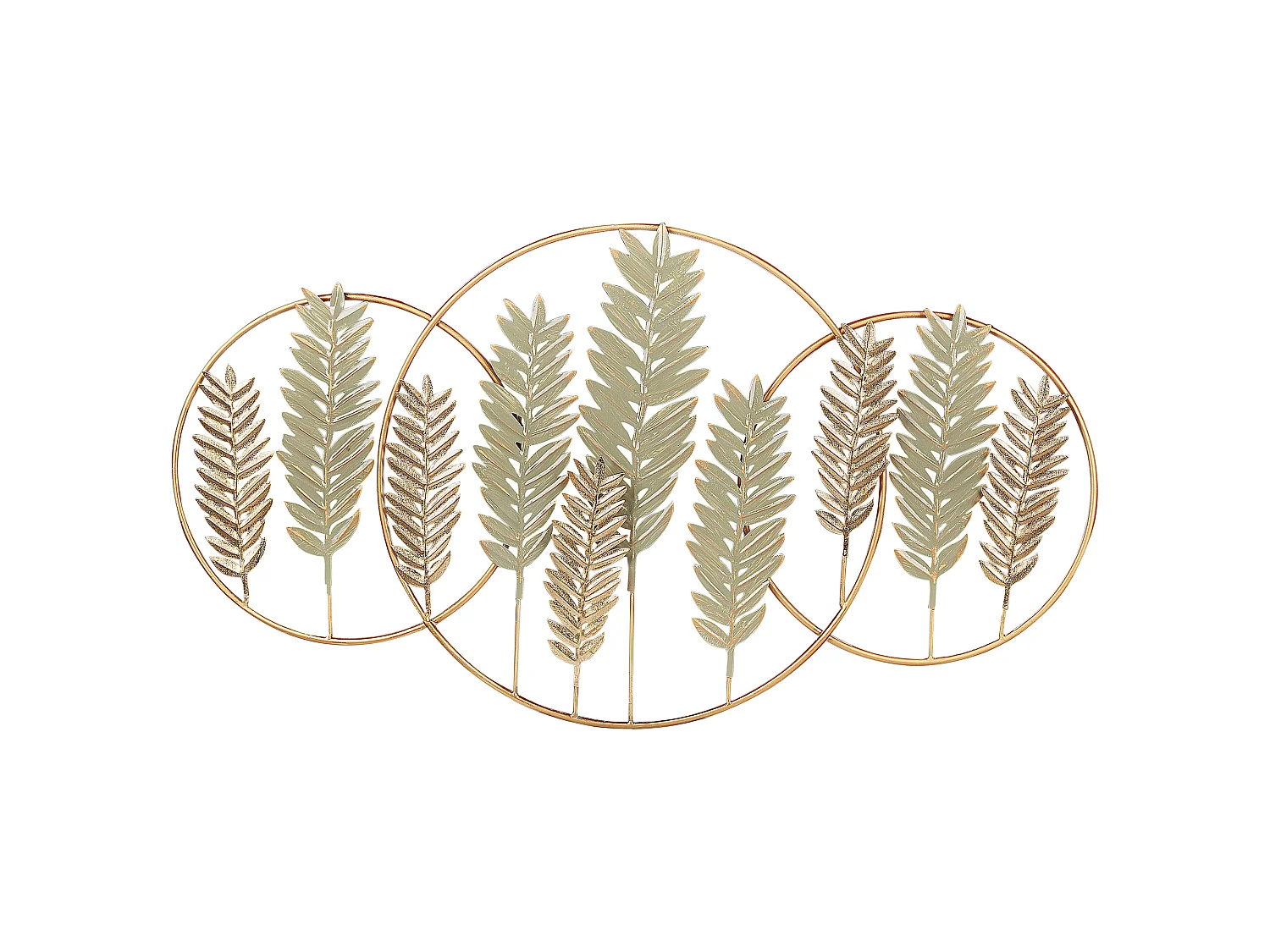 Décoration murale Feuille COPERNICIUM Métal 50 cm Doré