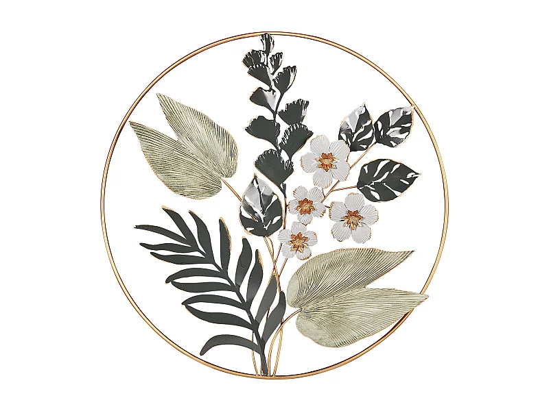 Décoration murale Fleur DUBNIUM Métal 70 cm Vert