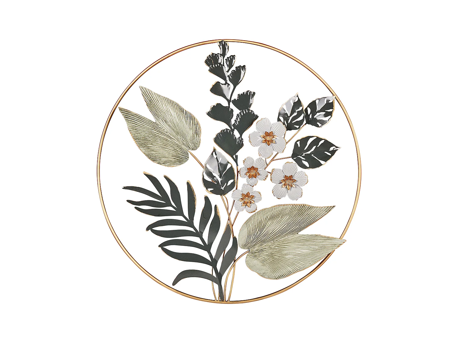 Décoration murale Fleur DUBNIUM Métal 70 cm Vert