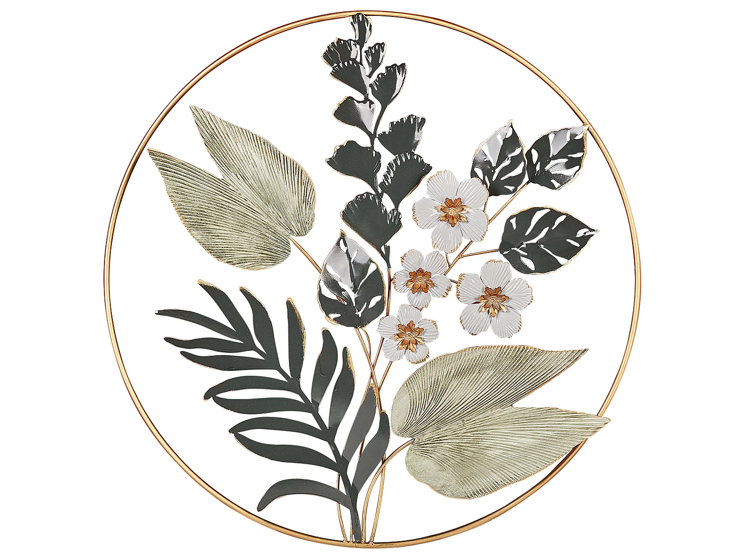 Wall Decor Flower DUBNIUM Metal 70 cm Green