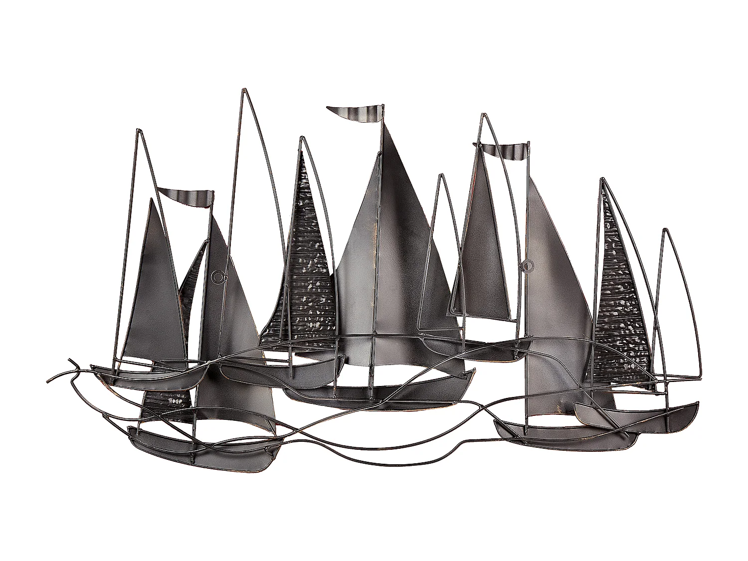 Décoration murale Bateau BOHRIUM Métal 50 cm Bleu