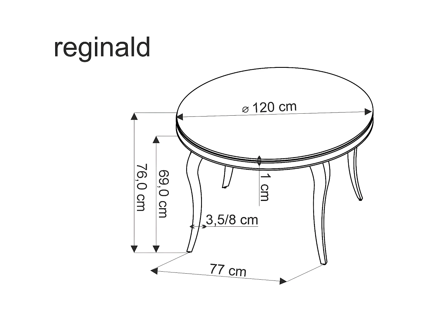 Esstisch  Reginald (120x76)