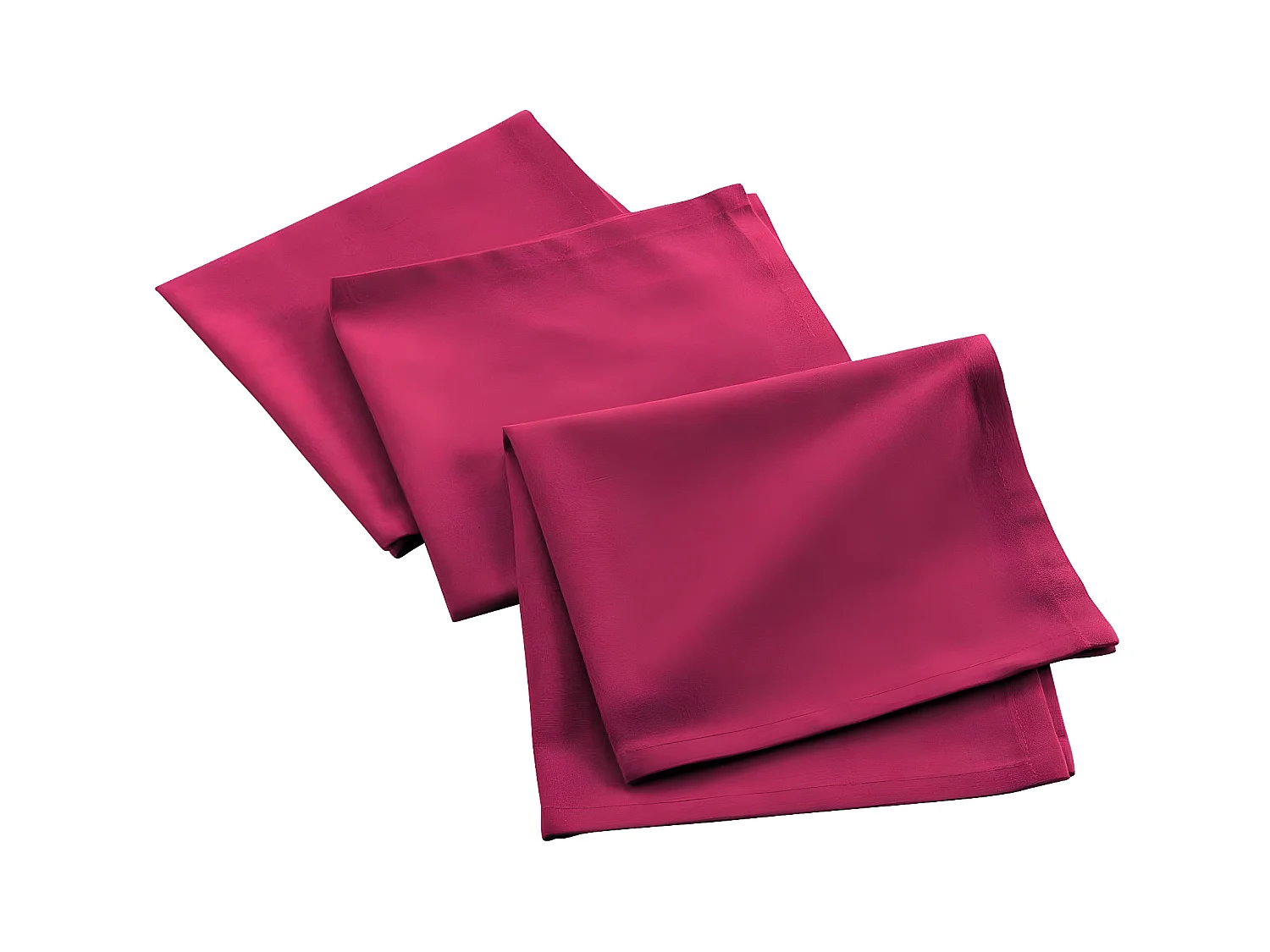 Lot de 3 Serviettes de Table "Mistral" 40x40cm Fuchsia