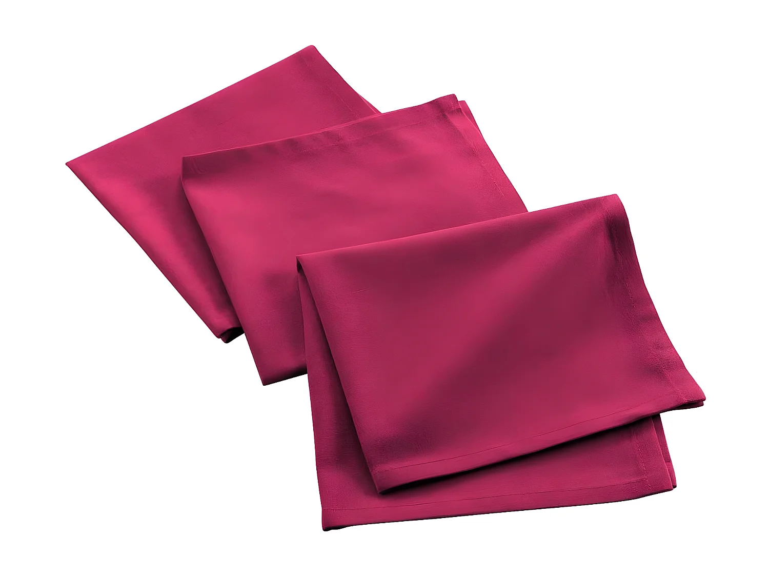 Lot de 3 Serviettes de Table "Mistral" 40x40cm Fuchsia