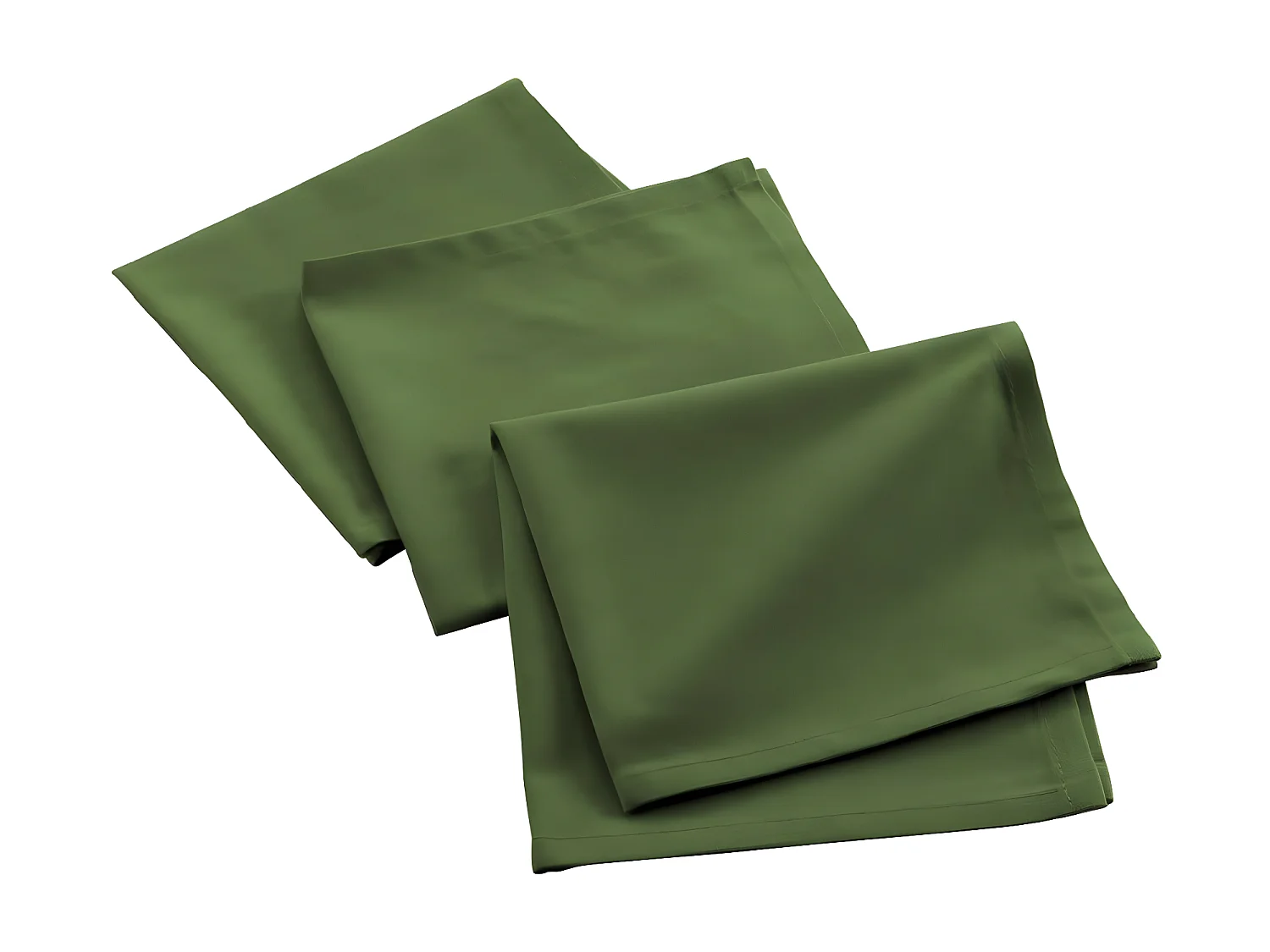 Lot de 3 Serviettes de Table "Mistral" 40x40cm Vert