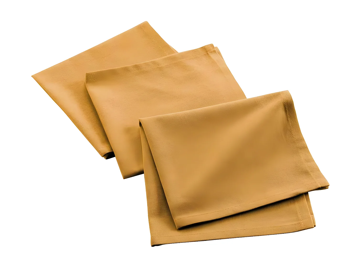 Lot de 3 Serviettes de Table "Mistral" 40x40cm Moutarde