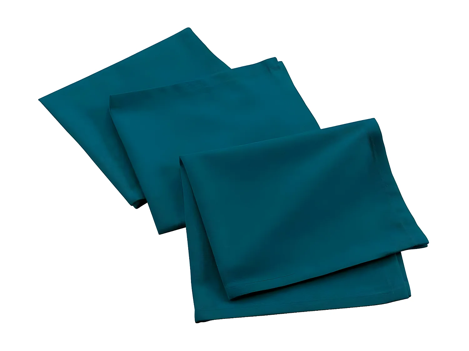 Lot de 3 Serviettes de Table "Mistral" 40x40cm Bleu Canard