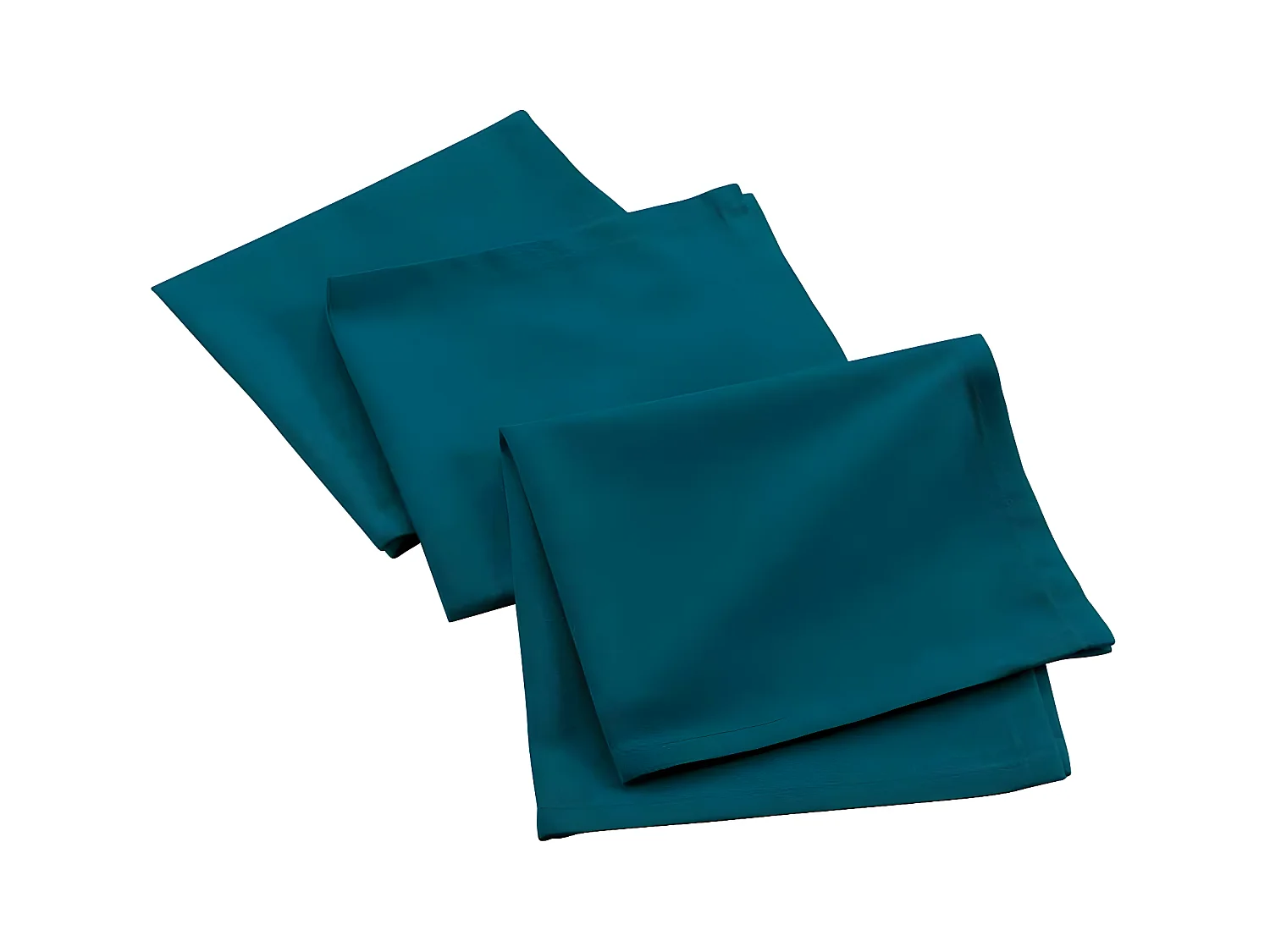 Lot de 3 Serviettes de Table "Mistral" 40x40cm Bleu Canard