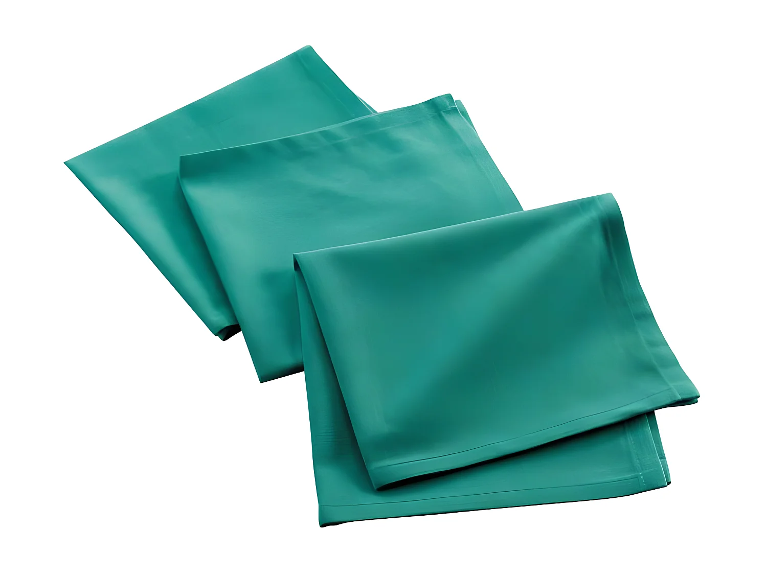 Lot de 3 Serviettes de Table "Mistral" 40x40cm Émeraude