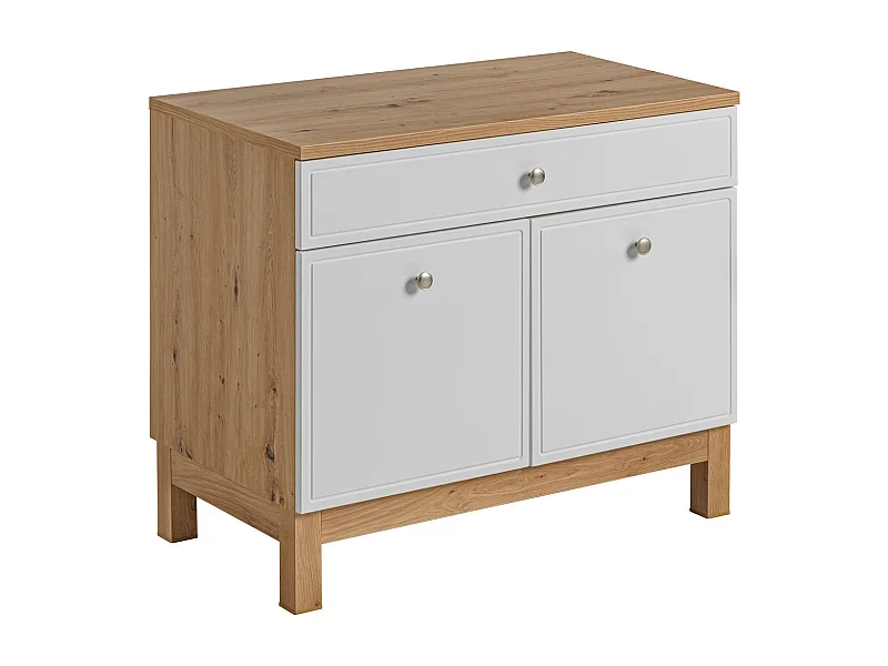 Kast Onder Wastafels SAMOA CUW60 2D1D 60x50x75 Wit