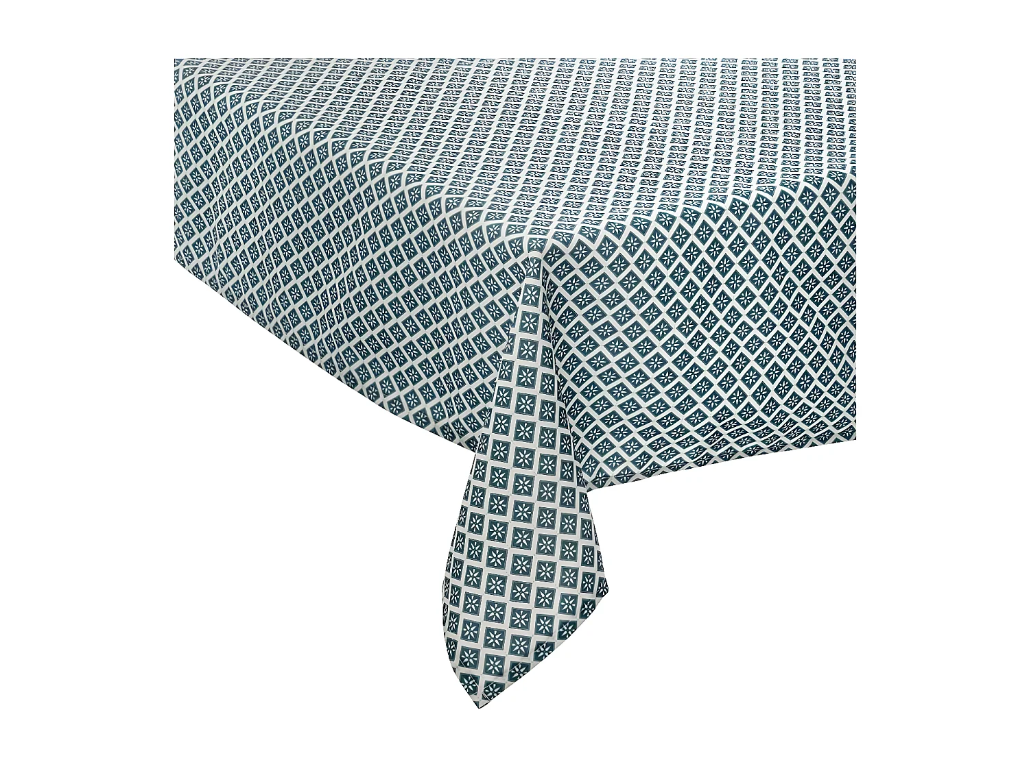 Nappe Antitache à Motifs "Tikal" 140x240cm Bleu