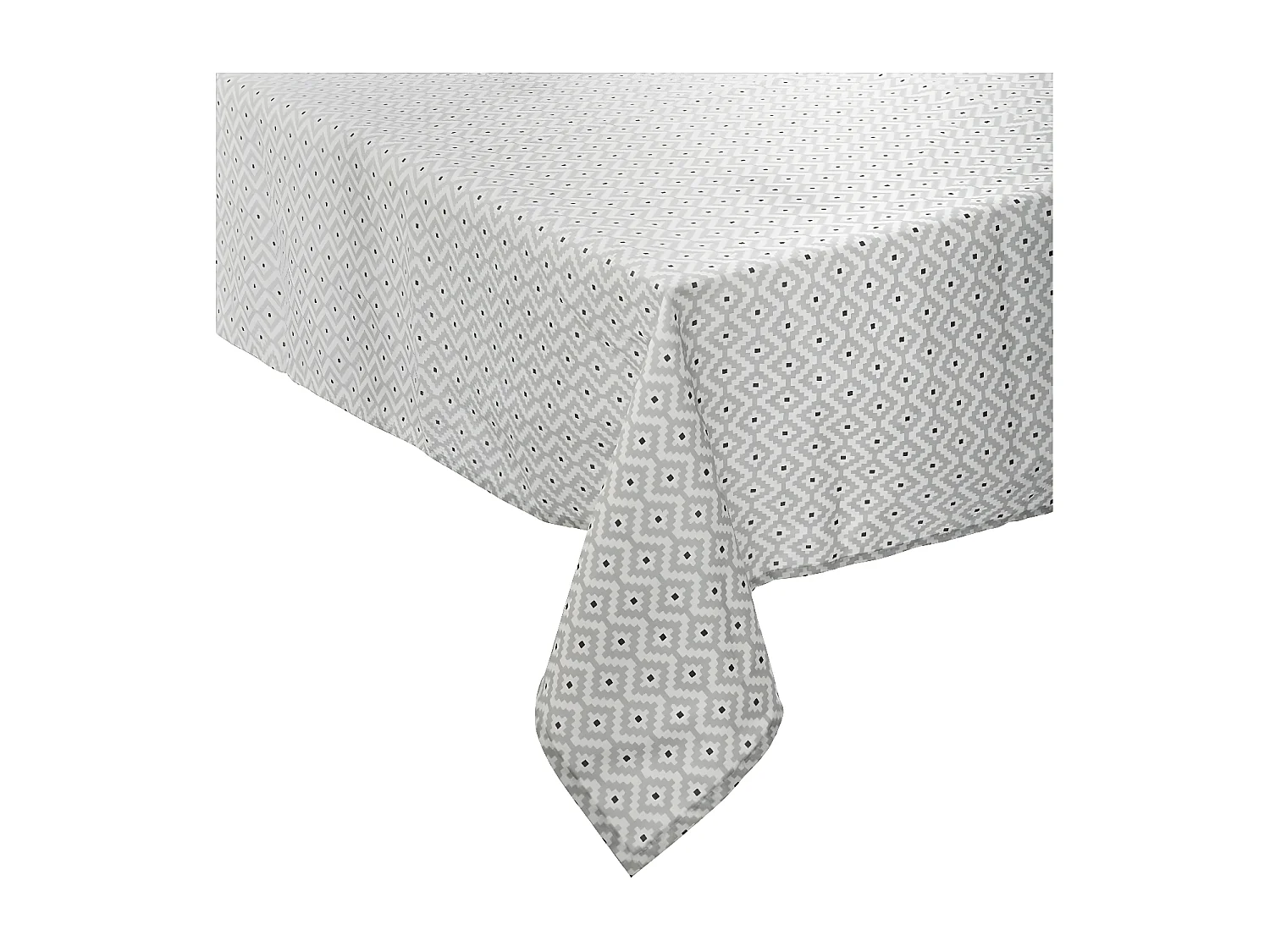 Nappe Antitache à Motifs "Etnik" 140x240cm Gris