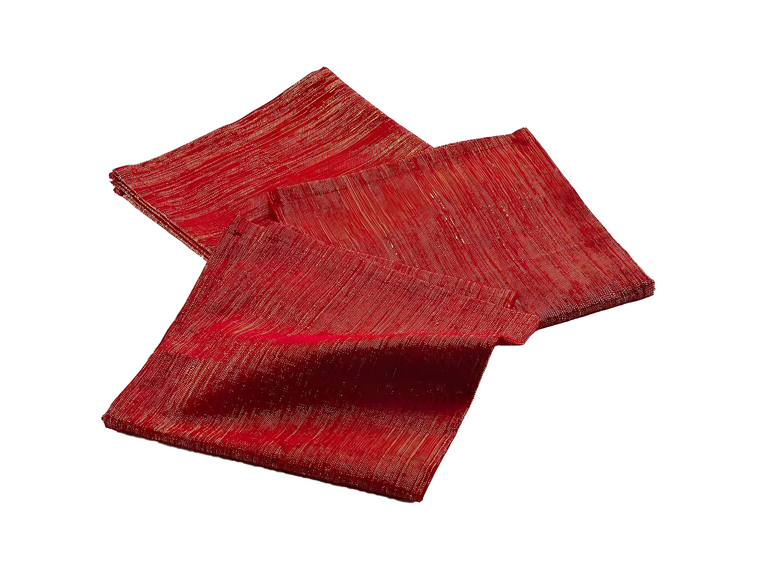 Lot de 3 Serviettes de Table "Elegancia" 40x40cm Rouge