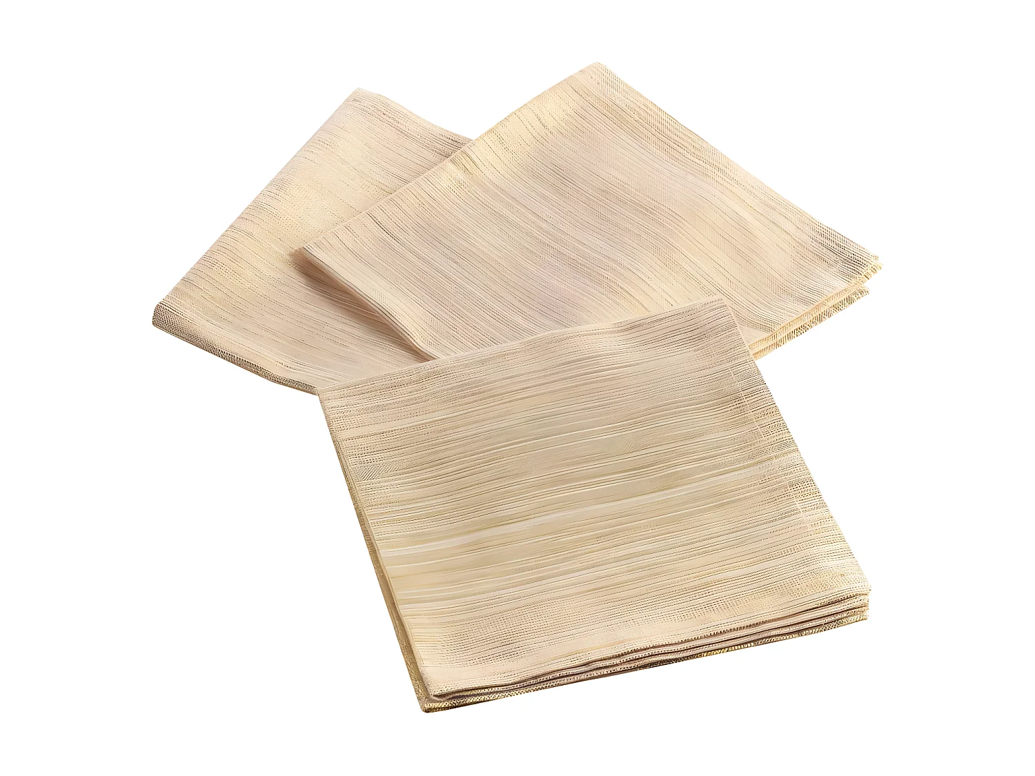 Lot de 3 Serviettes de Table "Elegancia" 40x40cm Or