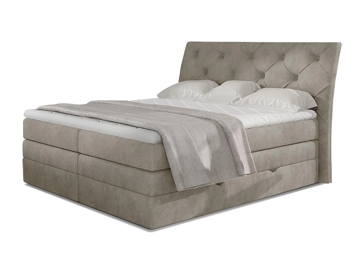 Box Spring Letto Westwood S/140x200/Tessuto-Beige