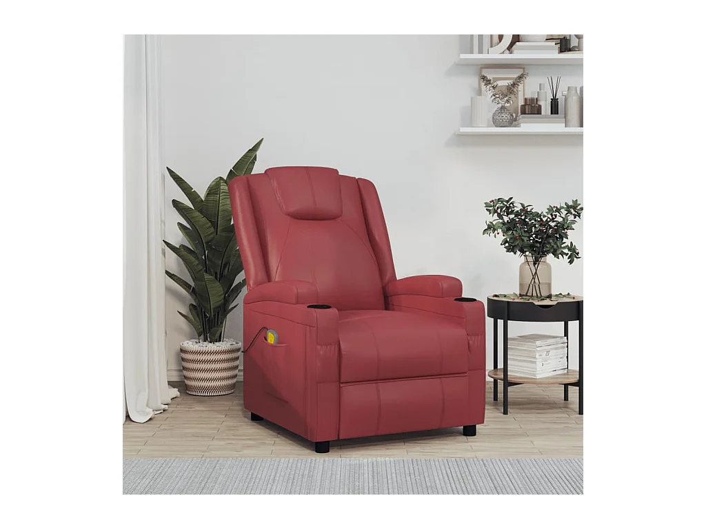 Fauteuil de massage Rouge bordeaux Similicuir