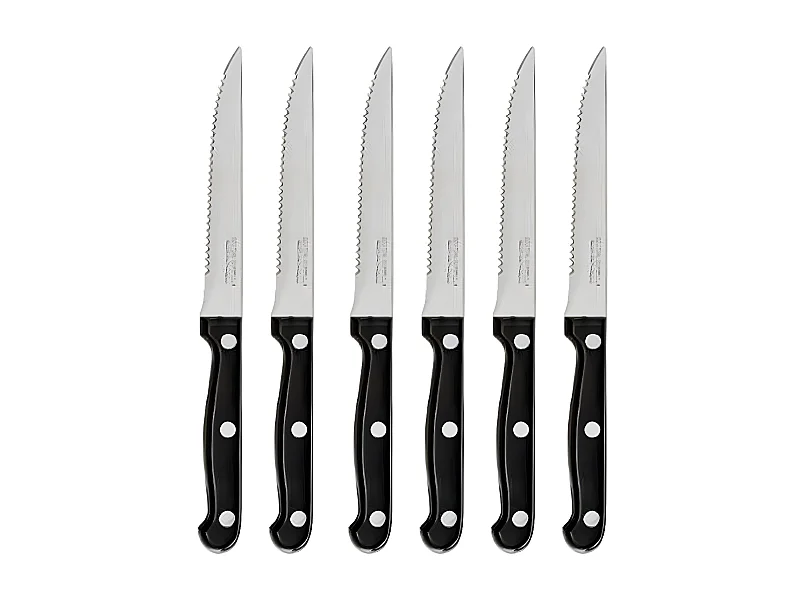 Lot de 6 Couteaux de Table "Steak" 27cm Noir